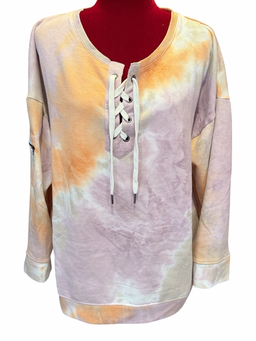 #735. Tie dye sweater. 1x.